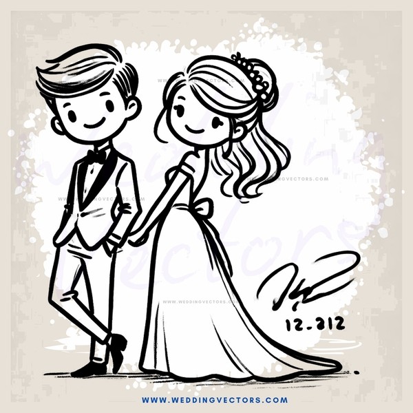 a couple on their wedding day
