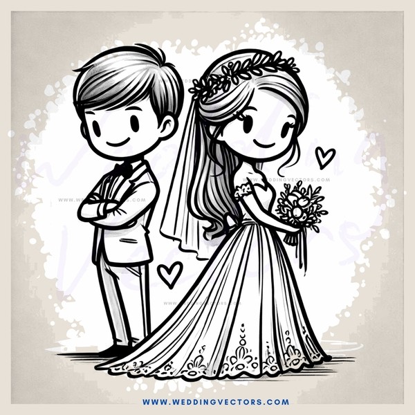 wedding portrait with bride and groom