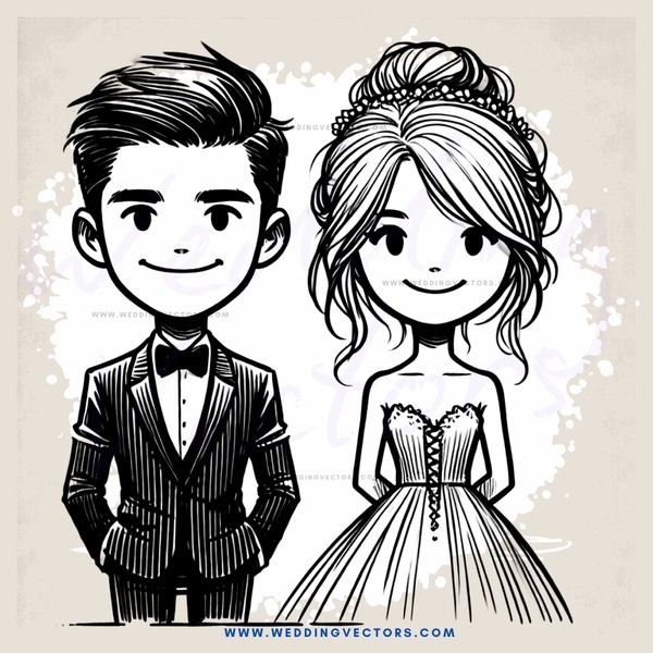 the couple's wedding day
