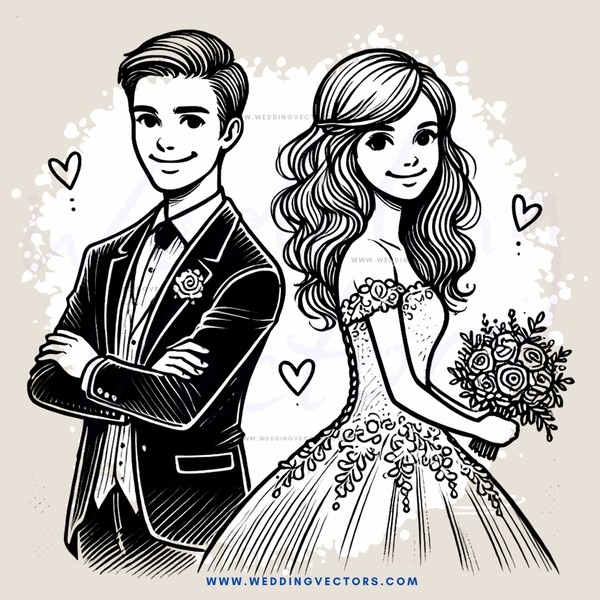 a bride and groom