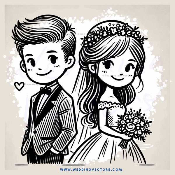 a young couple with flowers adorning their head