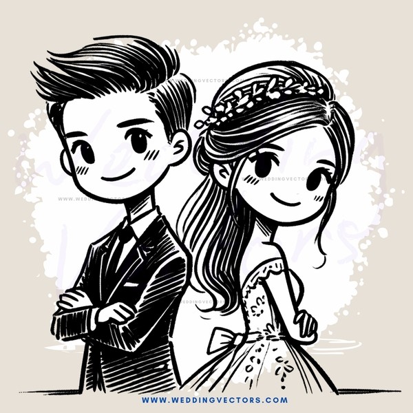 couple posing for wedding photo