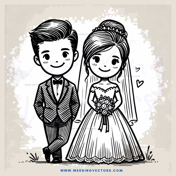 boy and girl standing together with smiles on their faces