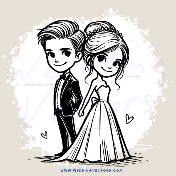 a couple standing together with their hands touching