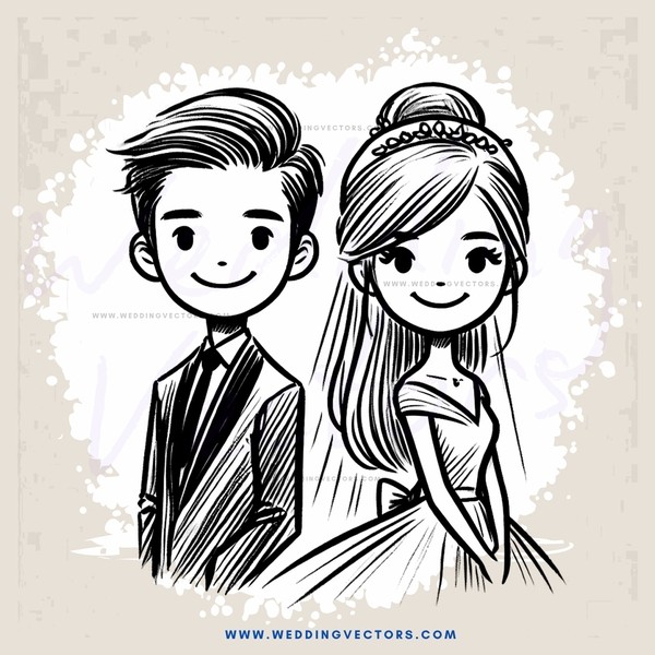 the bride and groom (cartoon)