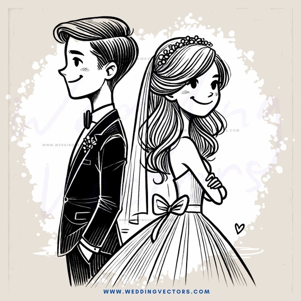 wedding couple smile posing for picture