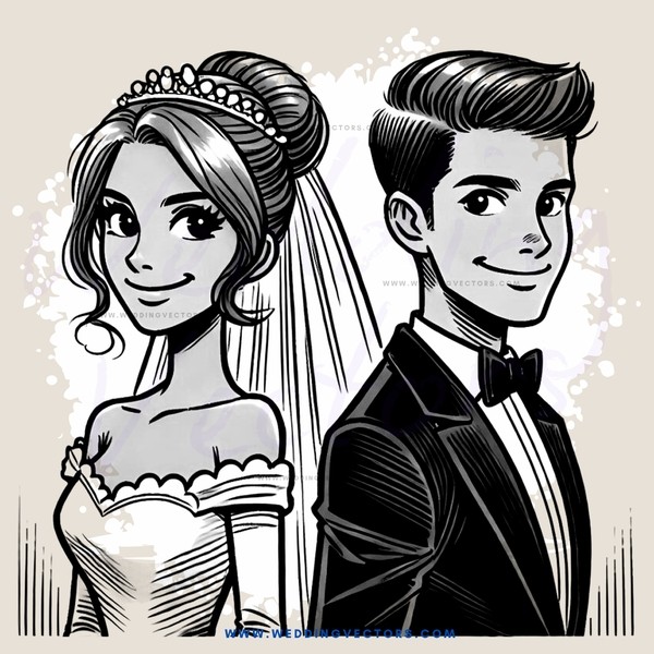 wedding portrait - bride and groom