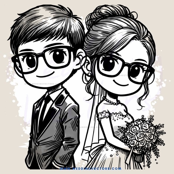 wedding couple portrait with flowers