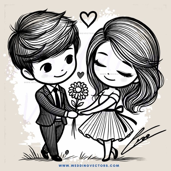 two people holding flower and hugging each other