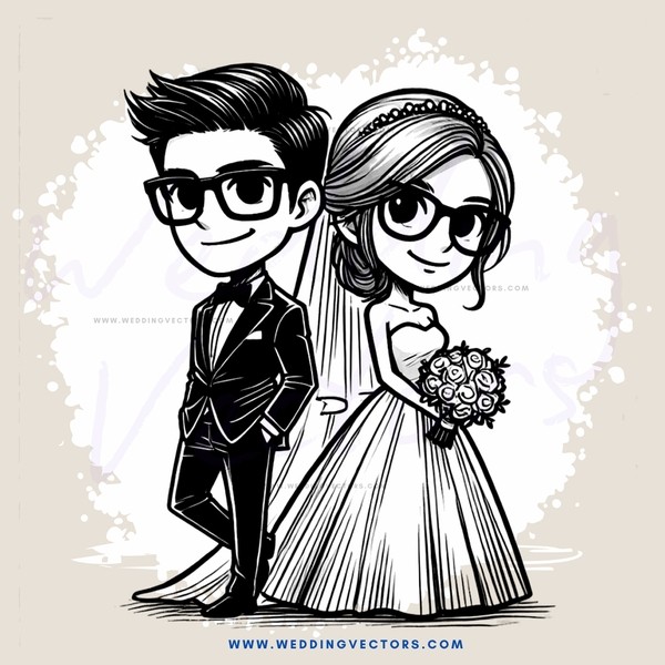 wedding gift cartoon image