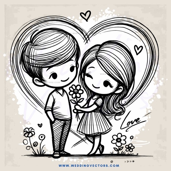a boy and girl holding hands