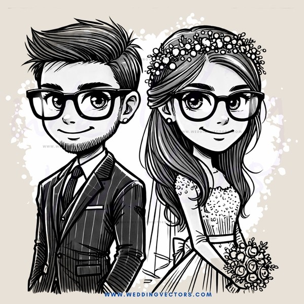 a man and woman with glasses on their faces