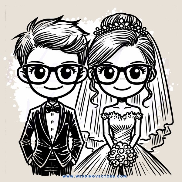 bride and groom smiling together