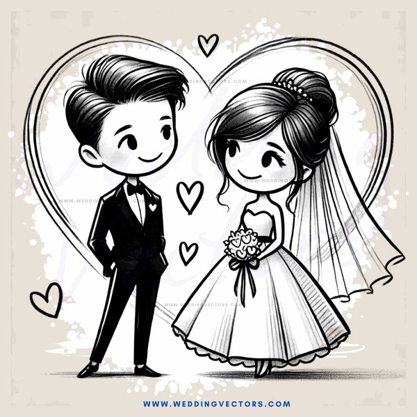 a bride and groom hold hands