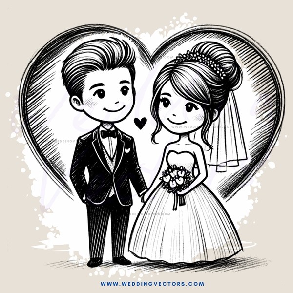 a couple on their wedding day