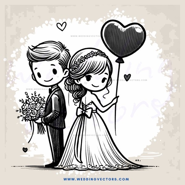 wedding bride and groom holding flowers
