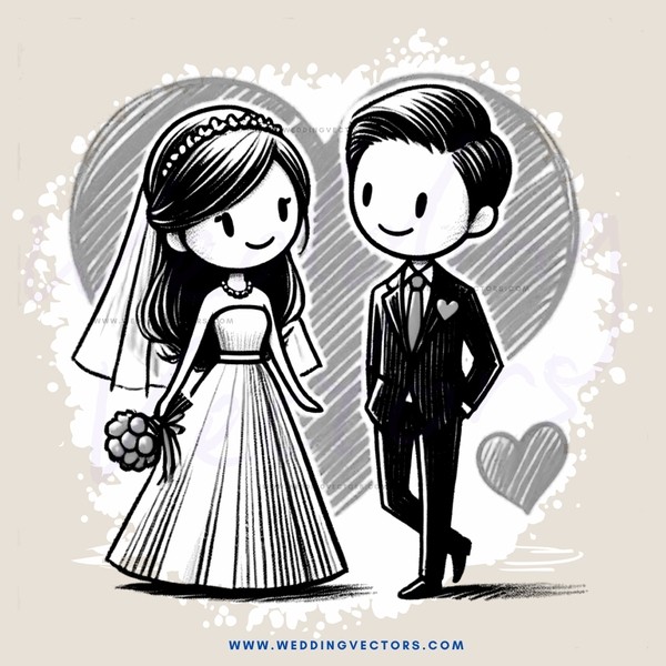 a couple on their wedding day
