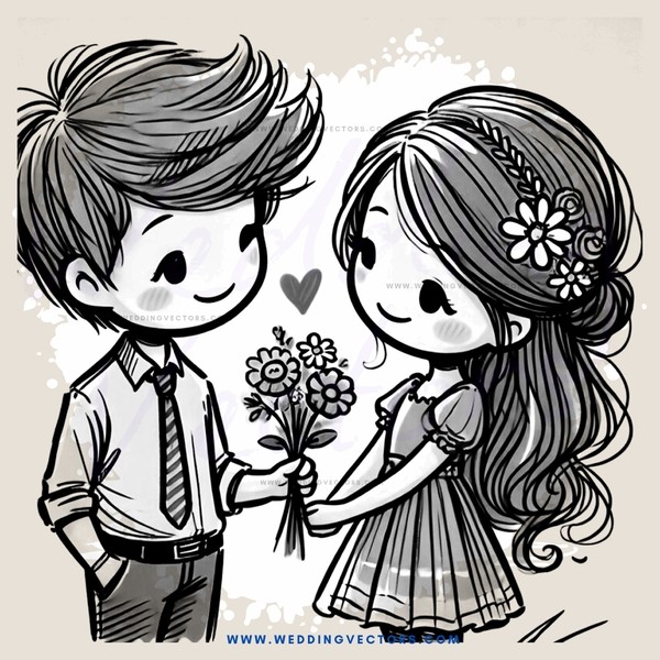 boy and girl drawing