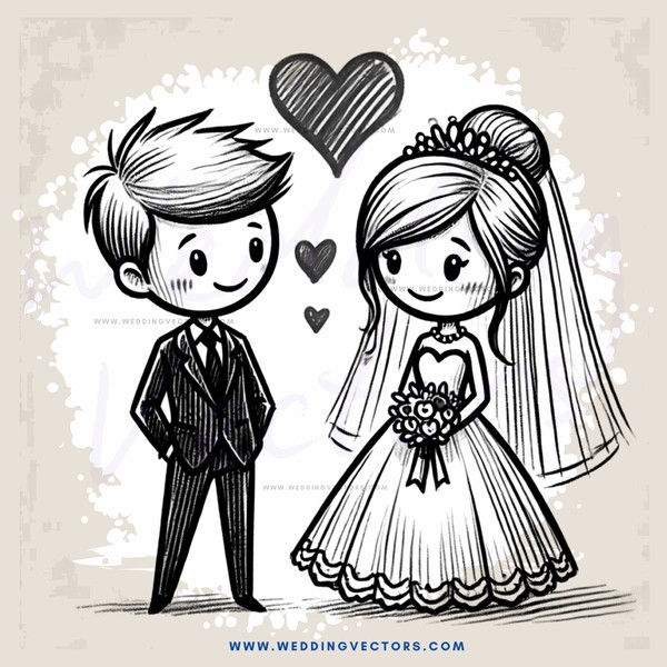 a couple on their wedding day