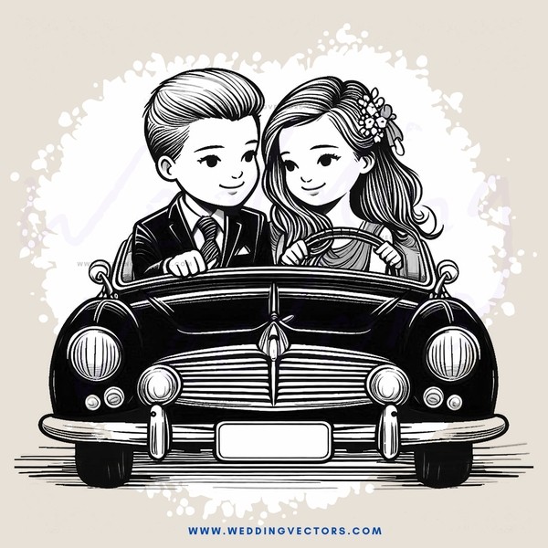a couple in a car