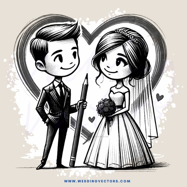 a newlywed couple's picture