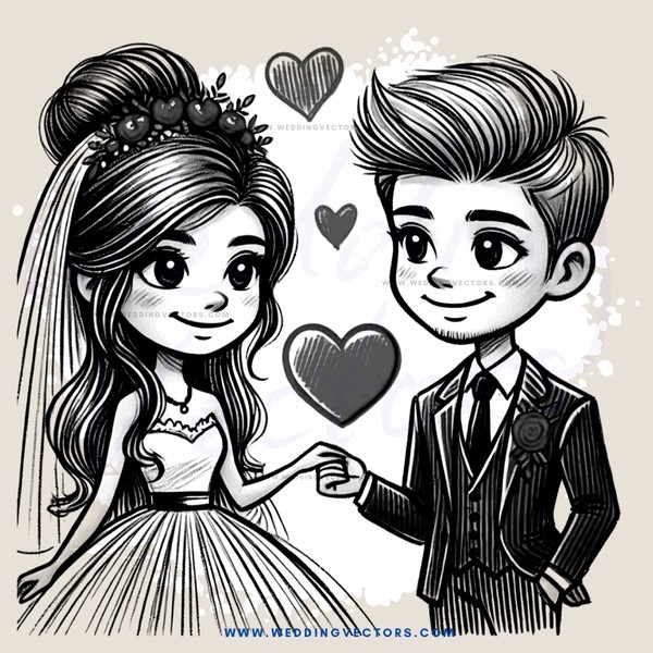 a young couple shake hands, then hug