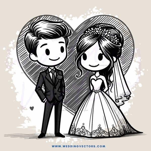 a couple on their wedding day