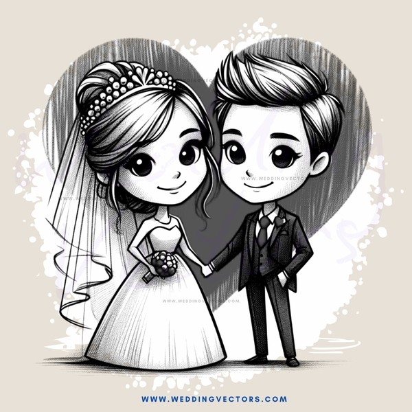 a couple on their wedding day