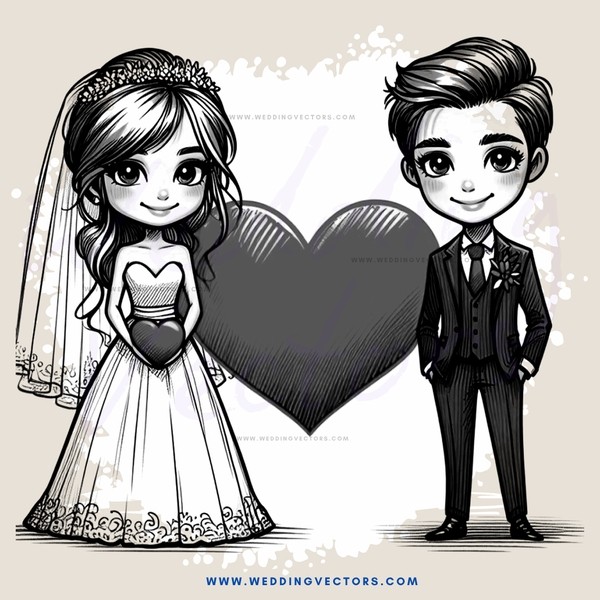 an engaged couple standing next to each other