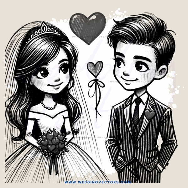 a bride and groom on their wedding day