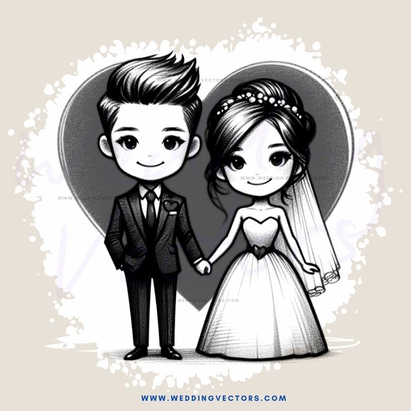 a happy couple in black and white
