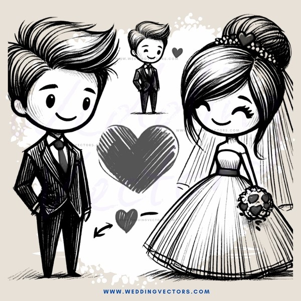 a wedding celebration - the groom and bride