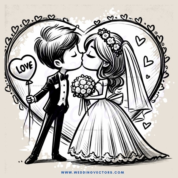 a wedding kiss