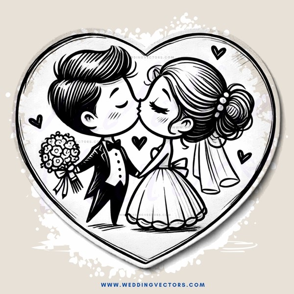 a couple kissing in a wedding ring
