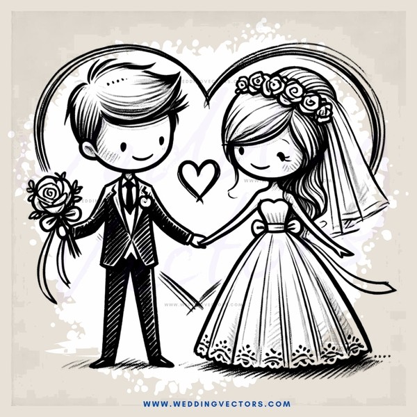 engaged couple's love icon