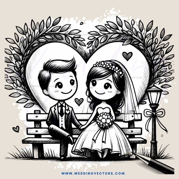 couple on a bench with an arch over them