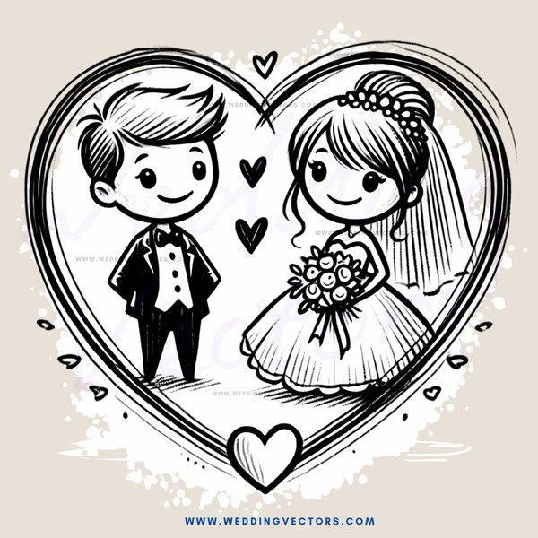 wedding love heart