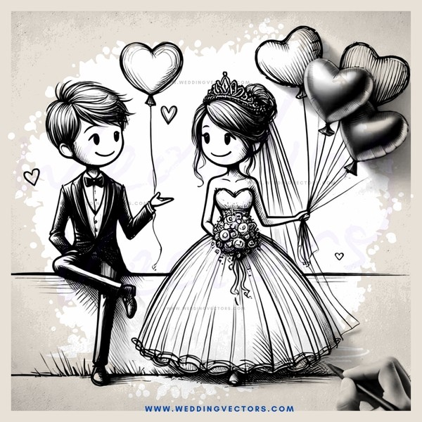 a couple in black and white