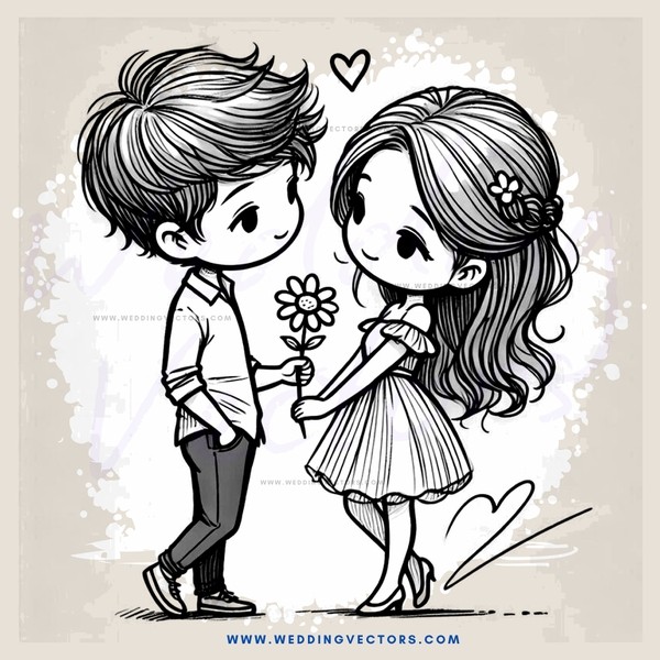 boy and girl standing together