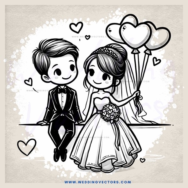 groom and bride in love