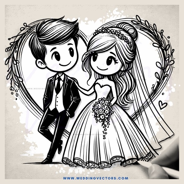 bride and groom portrait