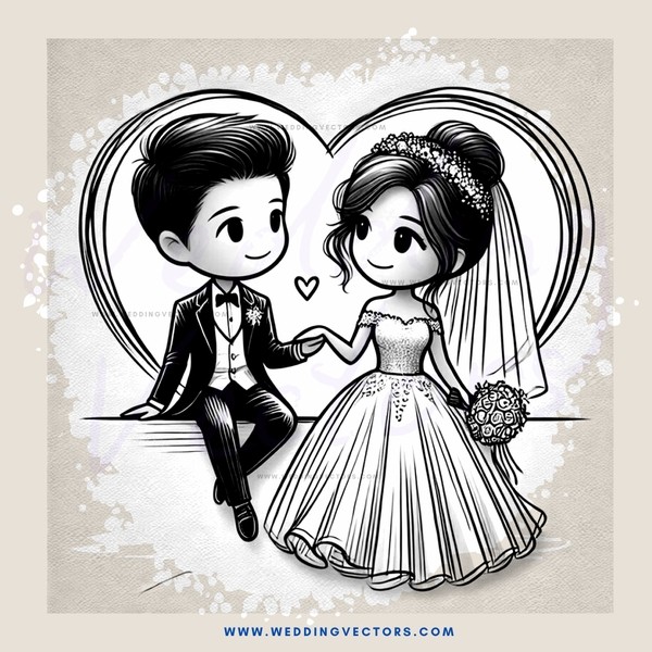 a couple in black and white