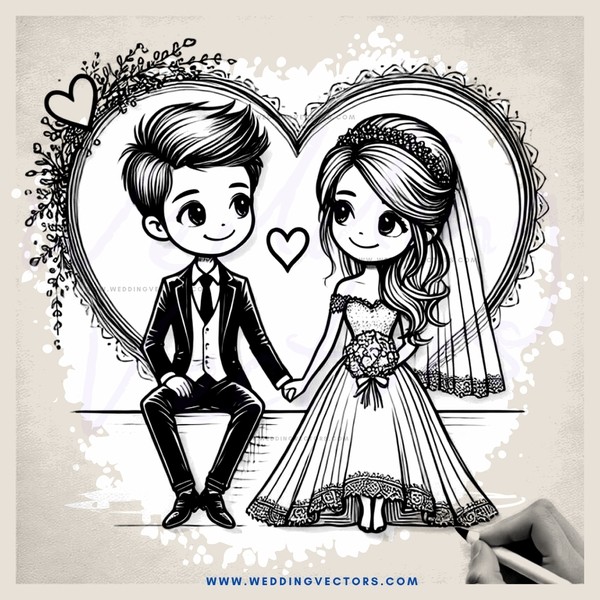 wedding picture with hands on knee