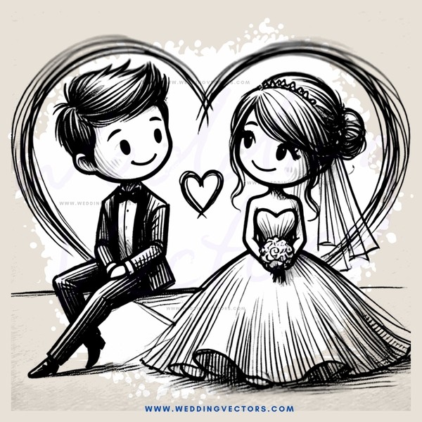 a couple in black and white