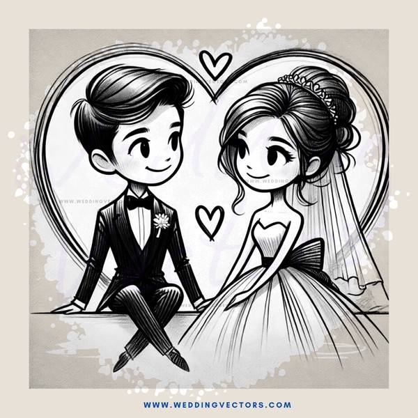 a boy and girl holding hands in silhouette