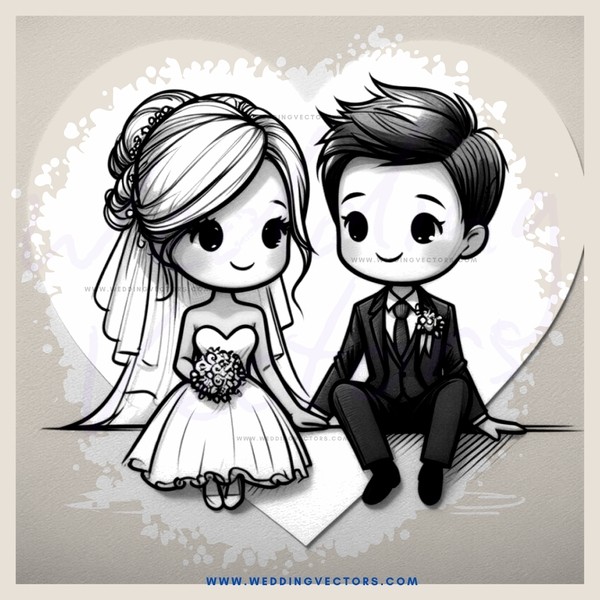 wedding couple sitting on a book