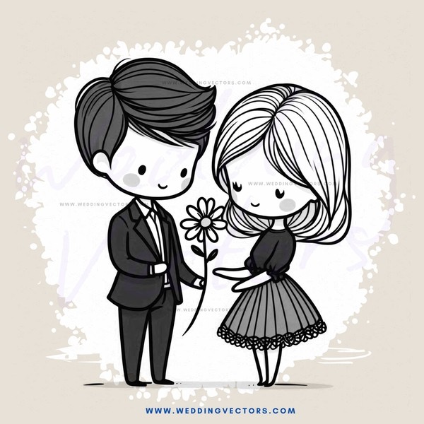 a young man and woman holding hands