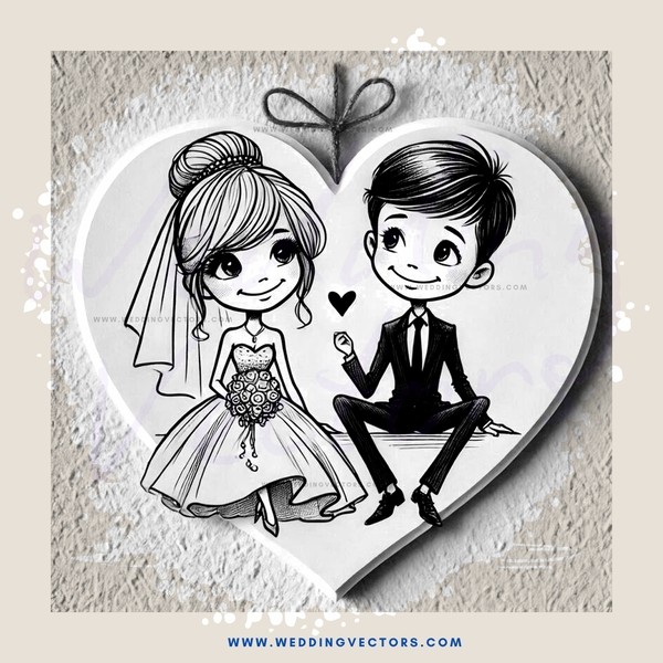 a couple sitting on a heart together
