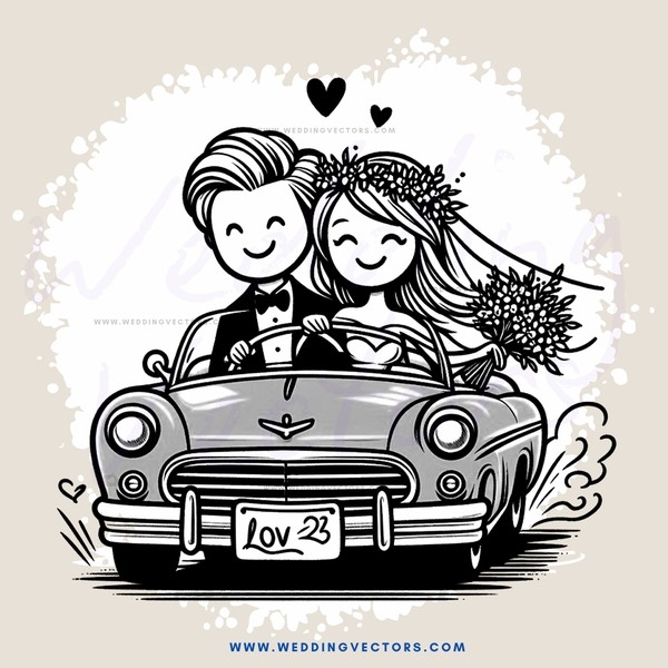 couple in a vintage car, lov 38