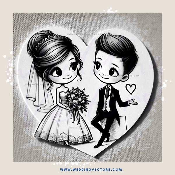a love story drawn in heart shaped pieces